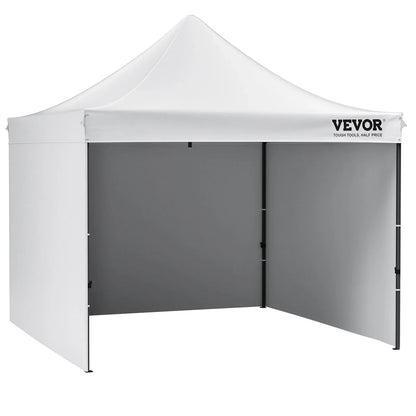 VEVOR Pop Up Canopy Tent Outdoor Gazebo Tent 10x10FT with Sidewalls & Bag White - Mekamart Australia