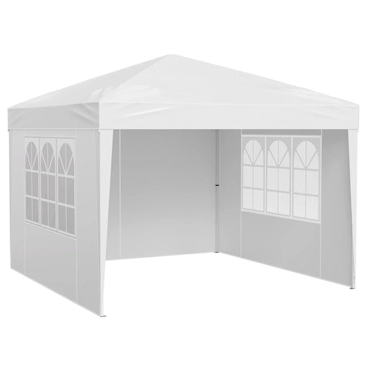 VEVOR Pop Up Canopy, 2.95 x 2.95 m Instant Canopy Portable Gazebo with 3 Sidewalls & 2 Ventilated Windows, Height Adjustable Pop-Up Outdoor Shelter Tent for Events, Patio, Backyard, Party, Parking - Mekamart Australia