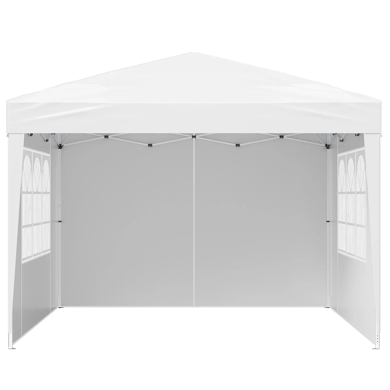 VEVOR Pop Up Canopy, 2.95 x 2.95 m Instant Canopy Portable Gazebo with 3 Sidewalls & 2 Ventilated Windows, Height Adjustable Pop-Up Outdoor Shelter Tent for Events, Patio, Backyard, Party, Parking - Mekamart Australia