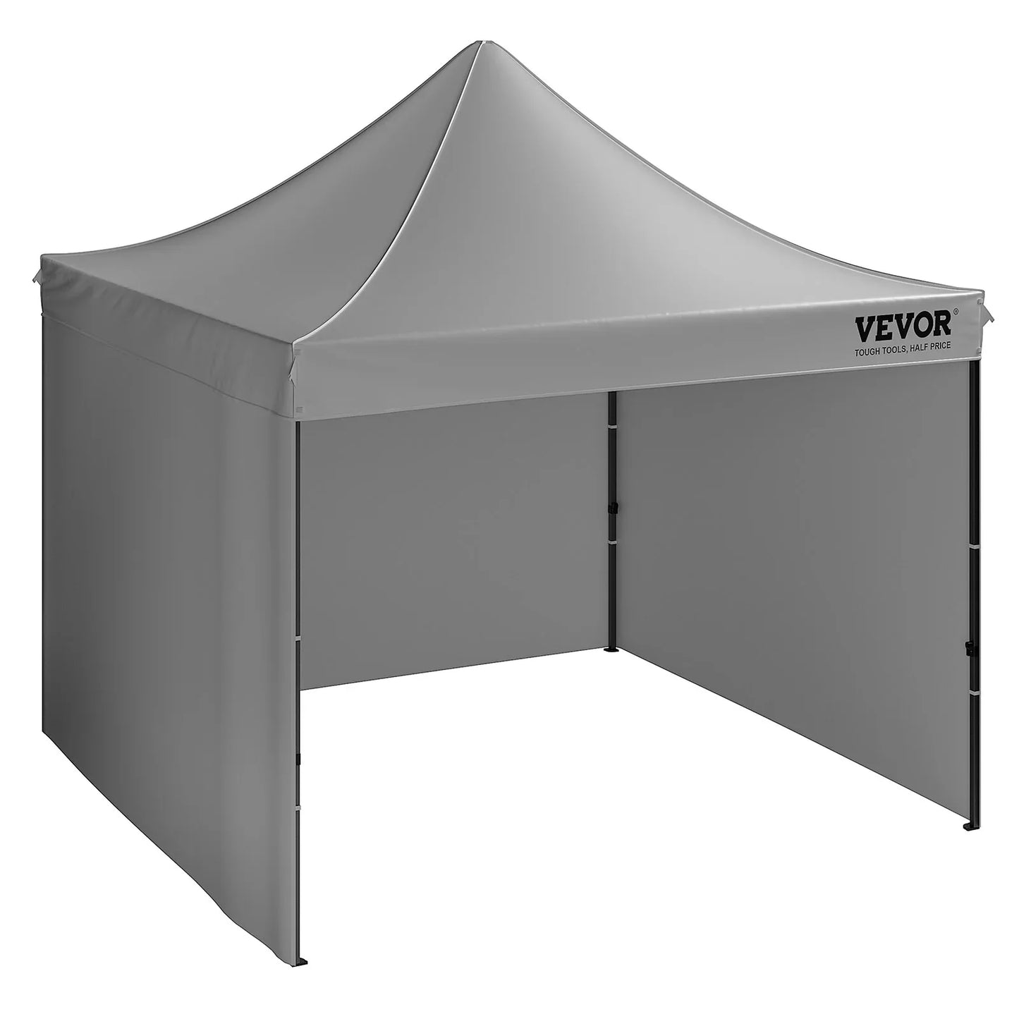 VEVOR 304.8 x 304.8 cm Pop up Canopy with Removable Sidewalls, Instant Canopies Portable Gazebo & Wheeled Bag, UV Resistant Waterproof, Enclosed Canopy Tent for Outdoor Events, Patio, Backyard, Party - Mekamart Australia