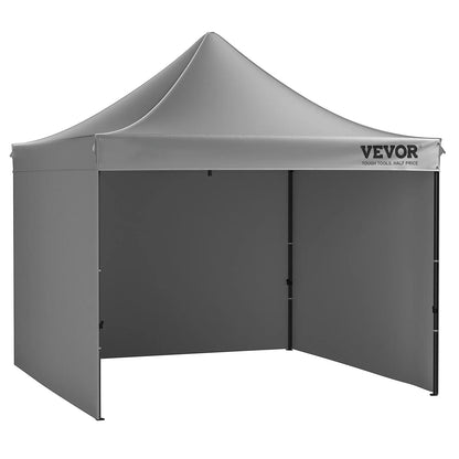 VEVOR 304.8 x 304.8 cm Pop up Canopy with Removable Sidewalls, Instant Canopies Portable Gazebo & Wheeled Bag, UV Resistant Waterproof, Enclosed Canopy Tent for Outdoor Events, Patio, Backyard, Party - Mekamart Australia