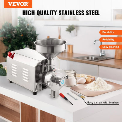 VEVOR Grain Grind Mill Grain Grinding Machine 2200W Food Processing Machinery - Mekamart Australia