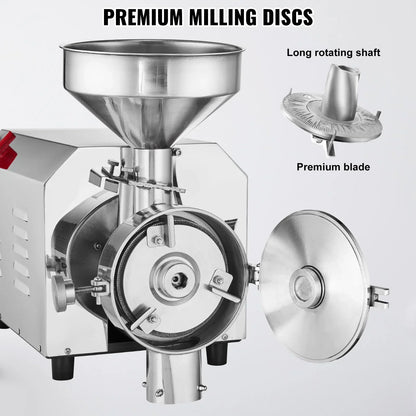 VEVOR Grain Grind Mill Grain Grinding Machine 2200W Food Processing Machinery - Mekamart Australia