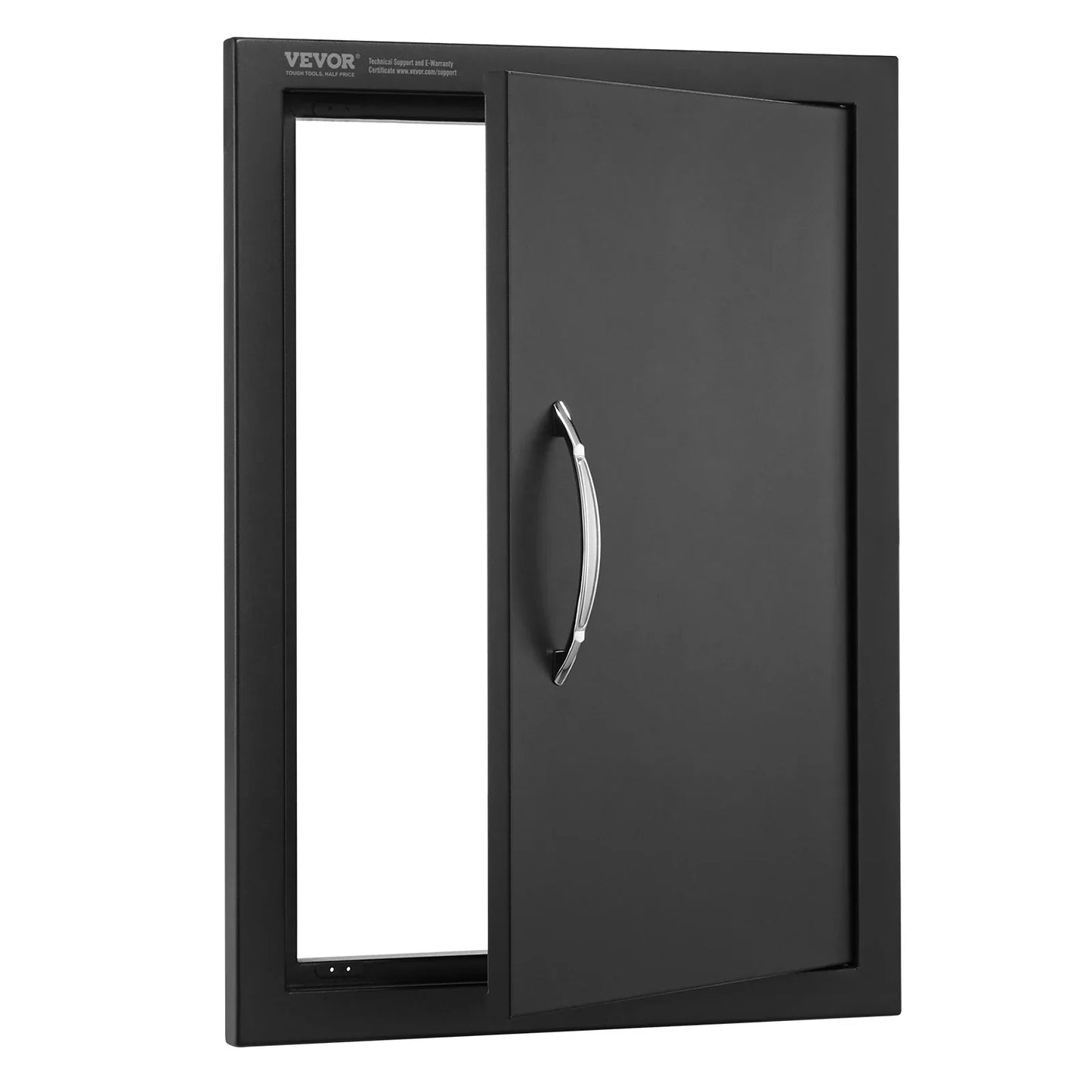 VEVOR BBQ Access Door, 415x570 mm Single Outdoor Kitchen Door, Cold Plate Flush Mount Door, Wall Vertical Door with Handle, for BBQ Island, Grilling Station, Outside Cabinet - Mekamart Australia
