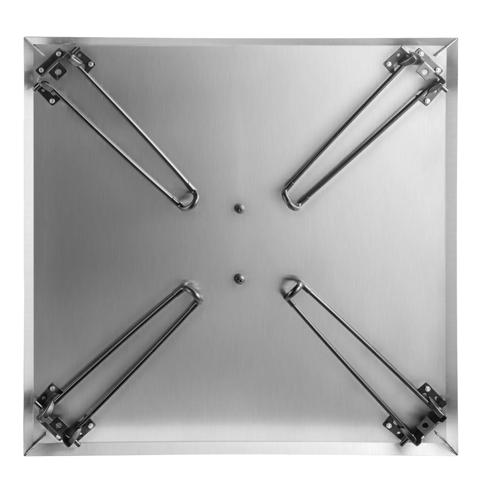 VEVOR Fire Pit Heat Deflector Fire Pit Pan Cover Stainless Steel Foldable Legs - Mekamart Australia