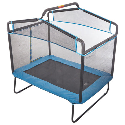 VEVOR 6FT Trampoline for Kids, 72" Indoor/Outdoor Toddlers Trampoline, Mini Baby Trampoline with Safety Enclosure Net, Gymnastics Bar, Hammock, Recreational Trampoline Birthday Gift for 3+ Years Kids - Mekamart Australia