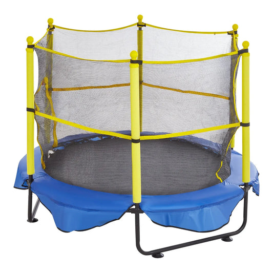 VEVOR 5FT Trampoline for Kids, 60" Indoor Outdoor Trampoline with Safety Enclosure Net, Basketball Hoop and Ocean Balls, Mini Toddler Recreational Trampoline Birthday Gifts for 3+ Years Kids - Mekamart Australia