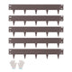 Steel Landscape Edging, 5 Packs 990 x 181 mm Rust-Resistant Metal Landscape Edging, Bendable Garden Edging Border, Heavy Duty Lawn Edging, Easy-to-Install, Flower Bed Yard Pathway Divider Brown
