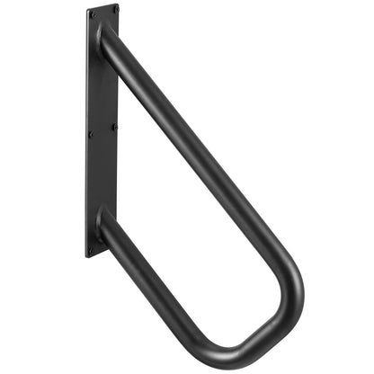 Handrails for Outdoor Steps, 18.9" Length 1.3"Pipe Wall Mount Safety Railings for 1-2 Steps, Stair Handrail with Matte Black Finished,for Garden,Yard and Garage & Elderly,Pregnant Women, Disable