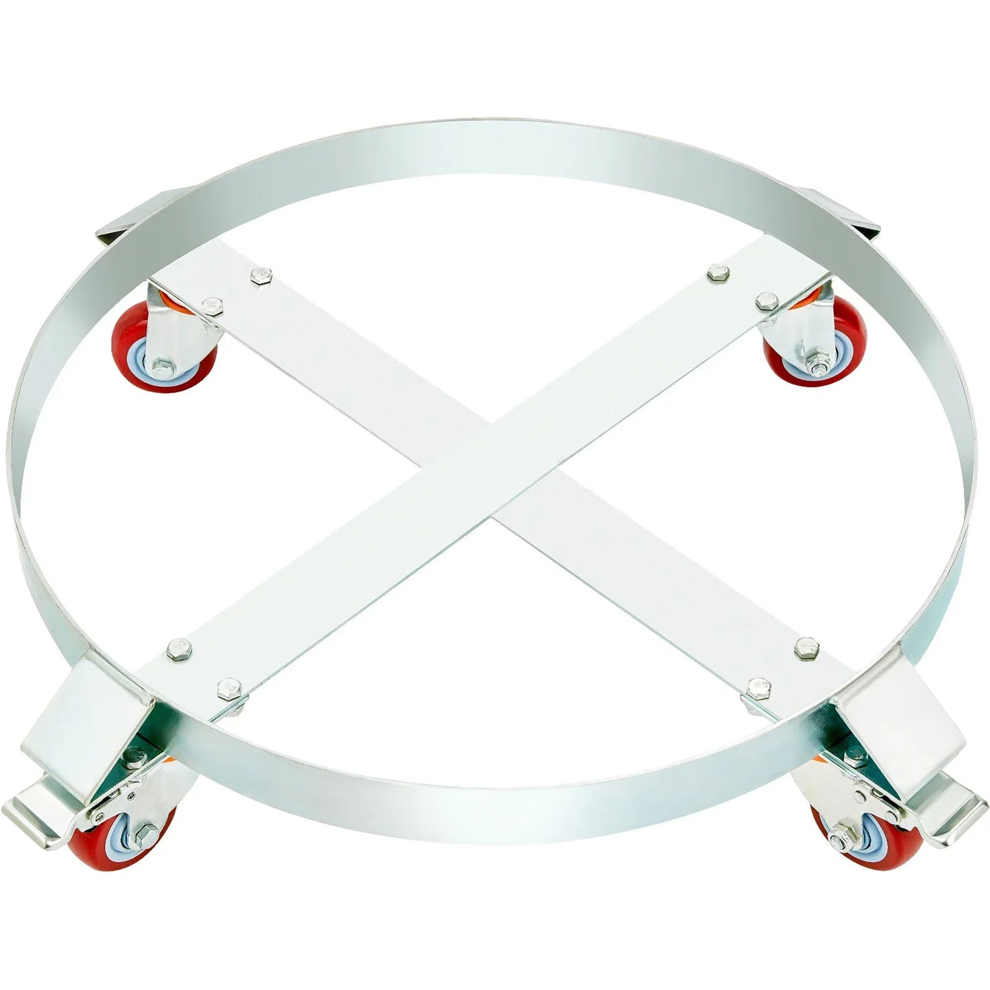 VEVOR 2PCS 250 L Heavy Duty Drum Dolly, 454 kg Load Capacity, Barrel Dolly Cart Drum Caddy, Non Tipping Hand Truck Capacity Dollies with Steel Frame 4 Swivel Casters Wheel, for Drum Handling - Mekamart Australia
