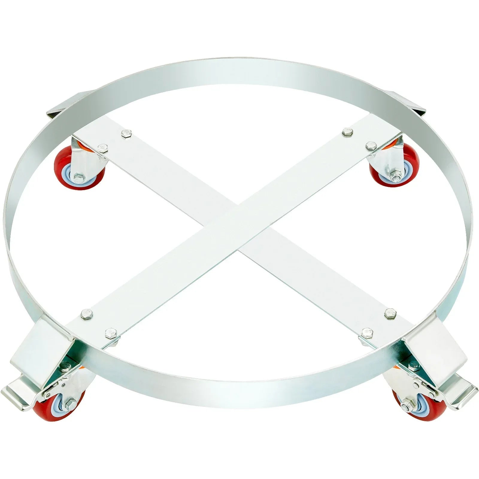 VEVOR 2PCS 250 L Heavy Duty Drum Dolly, 454 kg Load Capacity, Barrel Dolly Cart Drum Caddy, Non Tipping Hand Truck Capacity Dollies with Steel Frame 4 Swivel Casters Wheel, for Drum Handling - Mekamart Australia