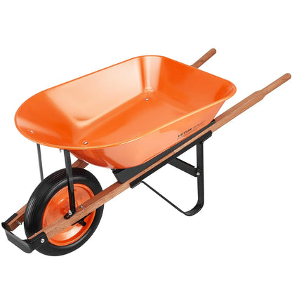 VEVOR Wheelbarrow Cart One Wheel Garden Dump Cart 330 lbs Yard Utility Cart - Mekamart Australia