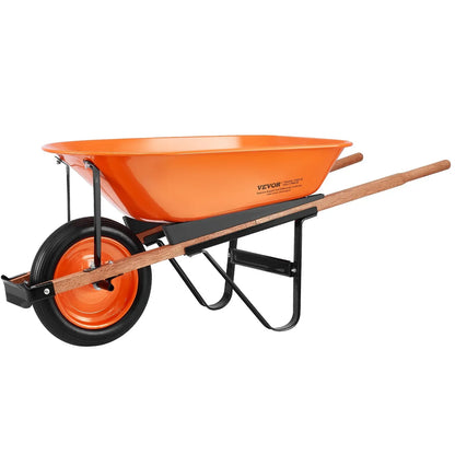 VEVOR Wheelbarrow Cart One Wheel Garden Dump Cart 330 lbs Yard Utility Cart - Mekamart Australia