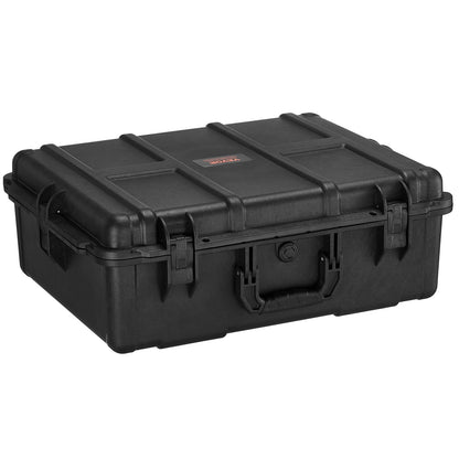Weatherproof Hard Case, Heavy Duty Protective Dry Box Case with Pre-cut Foam, and Retractable Pull Handles for Travel, Hunting, Military, Tactical, IP67 Waterproof Case for Cameras (56.1x37x26)
