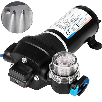 VEVOR Water Pressure Diaphragm Pump, 12V FL-40 High Pressure Diaphragm Water Pump, 40PSI Automatic Self Priming Water Pump, 17L/MIN Misting Booster Sprayer Diaphragm Pump for Caravan Boat RV Garden - Mekamart Australia
