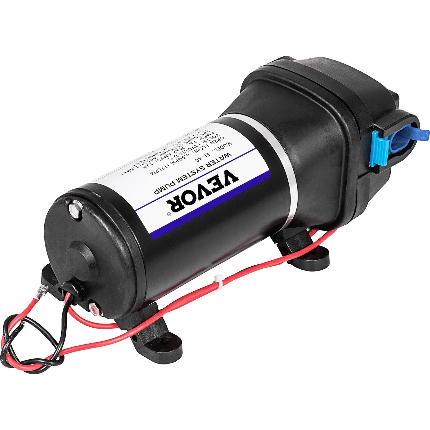 VEVOR Water Pressure Diaphragm Pump, 12V FL-40 High Pressure Diaphragm Water Pump, 40PSI Automatic Self Priming Water Pump, 17L/MIN Misting Booster Sprayer Diaphragm Pump for Caravan Boat RV Garden - Mekamart Australia