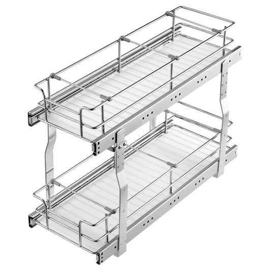 215 x 533 x 385mm  Pull Out Cabinet Organizer, Heavy Duty Slide Out Pantry Shelves, Steel Roll Out Drawers, Sliding Drawer Storage for Home Under Sink, 245 x 563 x 485 mm Install Size for Cabinet