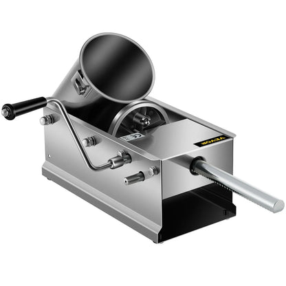 VEVOR Manual Sausage Stuffer, 3 L / 7 LBS Horizontal Sausage Machine, Dual-Speed Meat Stuffer, Made of Food-Grade 304 Stainless Steel, Includes 5 Stuffing Tubes, for Home Kitchen Restaurant Commercial - Mekamart Australia