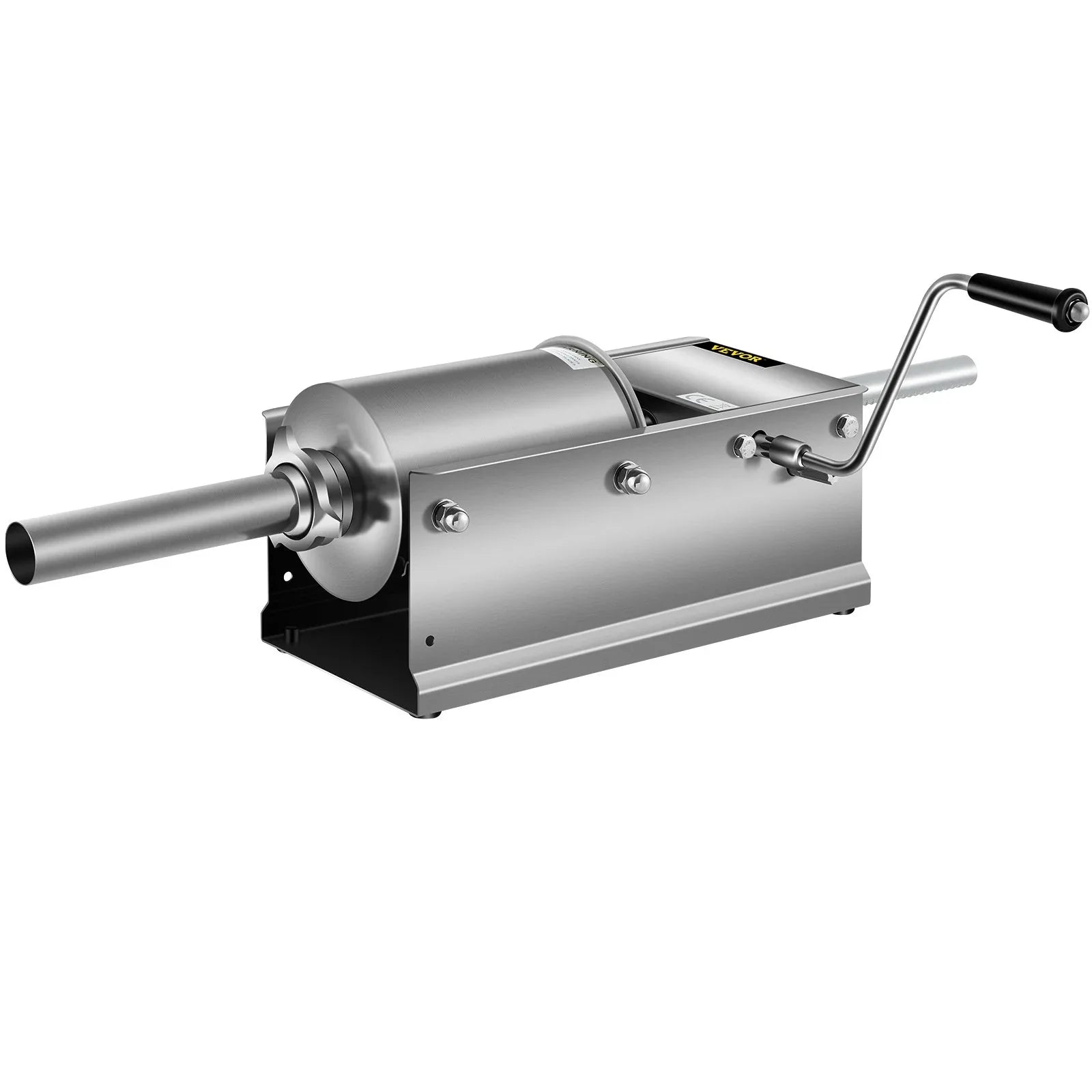 VEVOR Manual Sausage Stuffer, 3 L / 7 LBS Horizontal Sausage Machine, Dual-Speed Meat Stuffer, Made of Food-Grade 304 Stainless Steel, Includes 5 Stuffing Tubes, for Home Kitchen Restaurant Commercial - Mekamart Australia