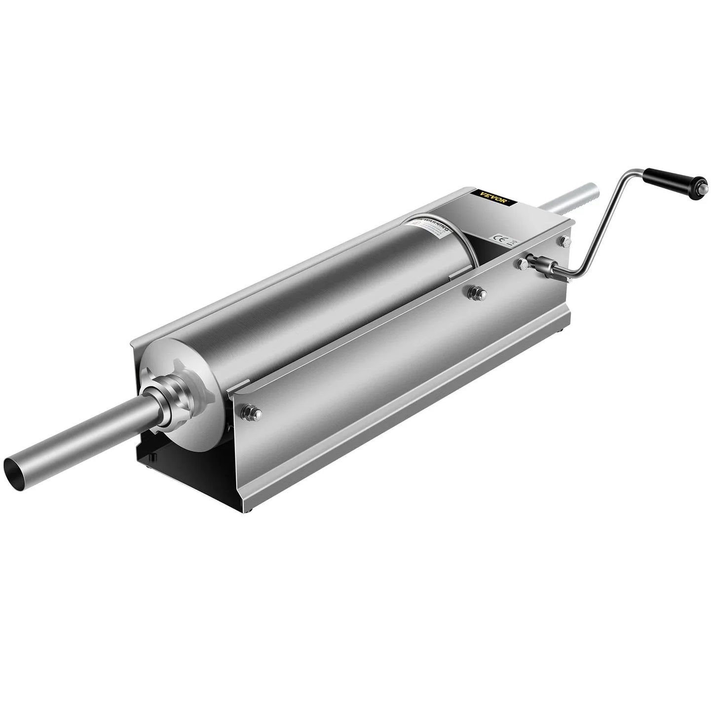 VEVOR Manual Sausage Stuffer, 7 L / 15 LBS Horizontal Sausage Machine, Dual-Speed Meat Stuffer, Made of Food-Grade 304 Stainless Steel, Includes 5 Stuffing Tubes, for Home Kitchen Restaurant Commercia - Mekamart Australia