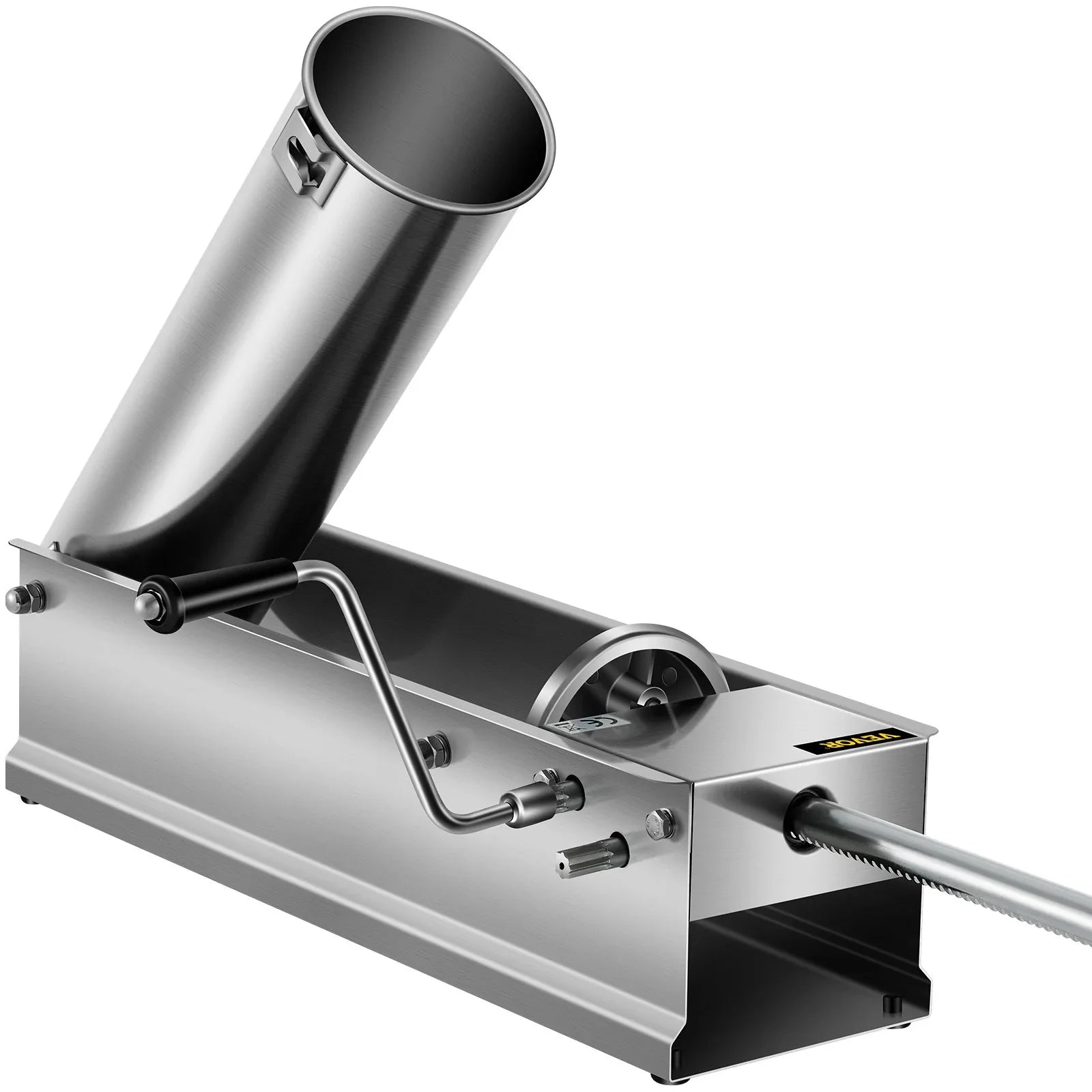 VEVOR Manual Sausage Stuffer, 7 L / 15 LBS Horizontal Sausage Machine, Dual-Speed Meat Stuffer, Made of Food-Grade 304 Stainless Steel, Includes 5 Stuffing Tubes, for Home Kitchen Restaurant Commercia - Mekamart Australia