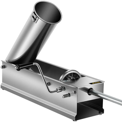 VEVOR Manual Sausage Stuffer, 7 L / 15 LBS Horizontal Sausage Machine, Dual-Speed Meat Stuffer, Made of Food-Grade 304 Stainless Steel, Includes 5 Stuffing Tubes, for Home Kitchen Restaurant Commercia - Mekamart Australia