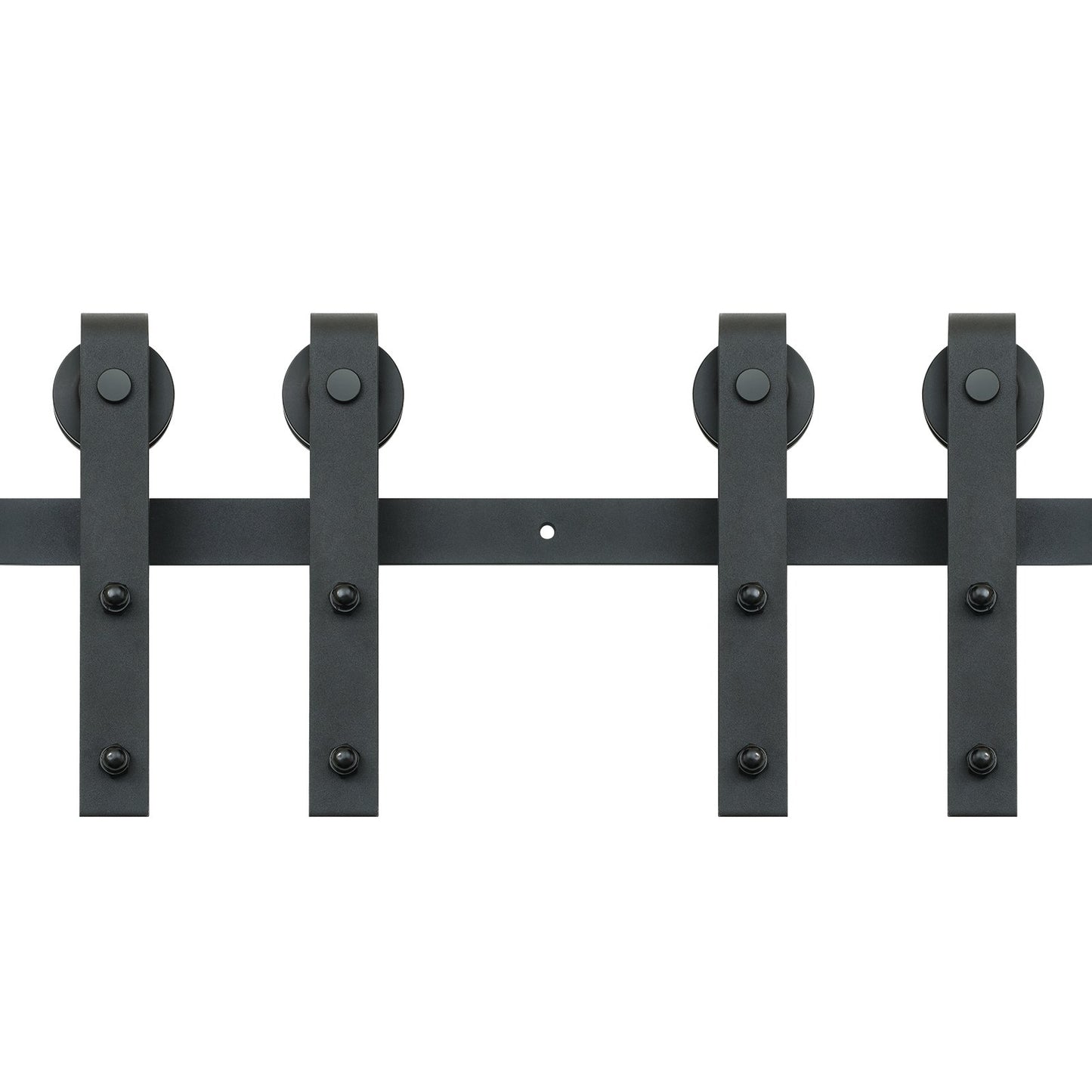 2440 mm Sliding Barn Door Hardware Closet Track Kit for Double Doors J Hanger