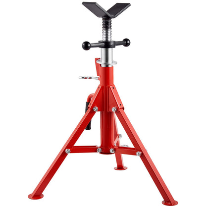 V Head Pipe Stand 0.32 - 30.48 cm Capacity, Adjustable Height 610mm-1067mm, Pipe Jack Stands 1134kg Load Capacity, Portable Folding Pipe Stands, Carbon Steel Body for Enhanced Durability