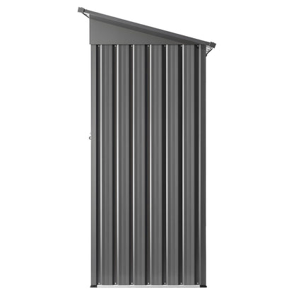 1533 x 876 x 1815 mm Metal Garden Shed, Storage Building with Lockable Door & 2 Louver Vents, Sloped Roof Metal Outdoor Storage Shed, Tool Sheds Outdoor Storage for Backyard, Garden, Patio