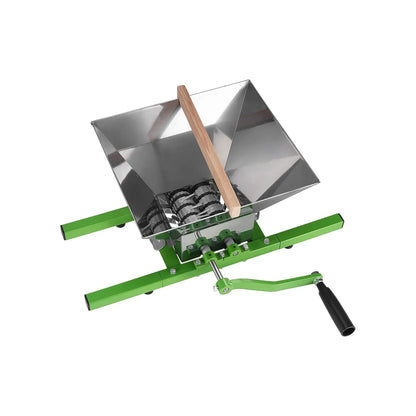 VEVOR 1.8 Gal/7L Fruit and Apple Crusher, Large Manual Grinder, Stainless Steel Fruit Scratter Pulper for Wine Cider Apple Grape Pressing, with Roller Handle for Kitchen Home, Green - Mekamart Australia