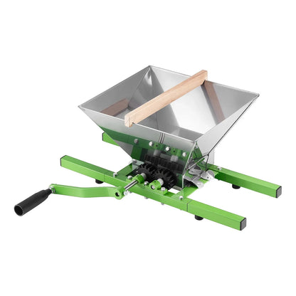 VEVOR 1.8 Gal/7L Fruit and Apple Crusher, Large Manual Grinder, Stainless Steel Fruit Scratter Pulper for Wine Cider Apple Grape Pressing, with Roller Handle for Kitchen Home, Green - Mekamart Australia