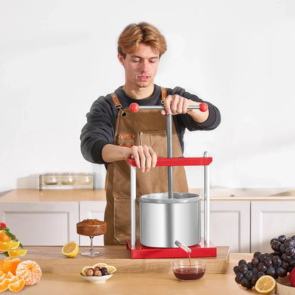 VEVOR Fruit Wine Press Manual Press for Wine Making 1.6 Gal/6L Stainless Steel - Mekamart Australia