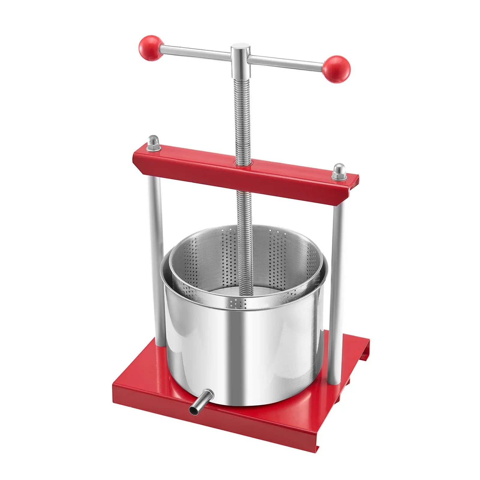 VEVOR Fruit Wine Press Manual Press for Wine Making 1.6 Gal/6L Stainless Steel - Mekamart Australia