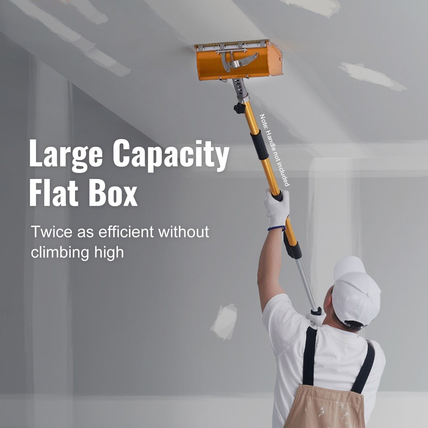 Drywall Flat Box, 10-Inch Wide Quick Clean, Aluminum Finishing Mud Box for Plasterboard, Wallboard, Sheetrock, Bonus Mudguard, Extra 2 Stainless Steel Blades (10/12-Inch)