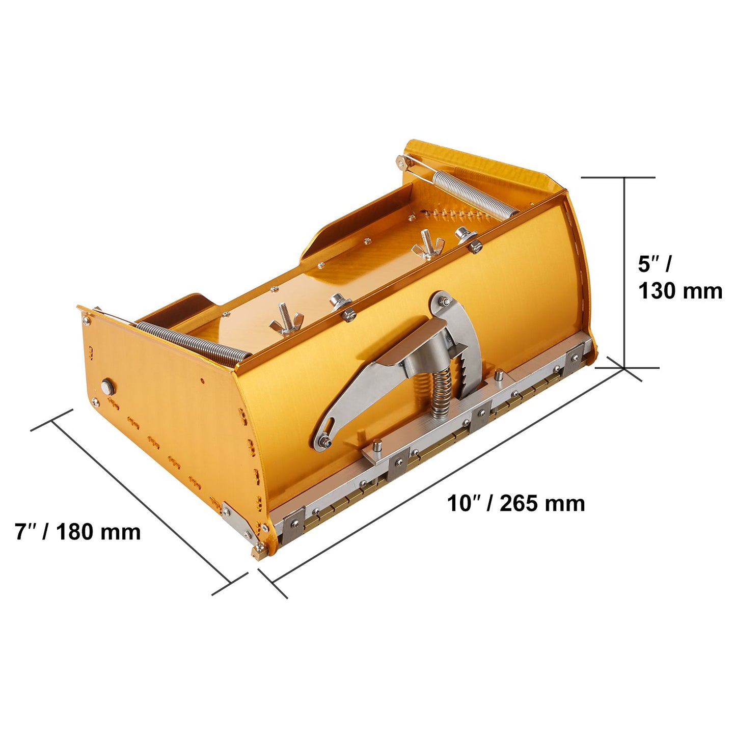 Drywall Flat Box, 10-Inch Wide Quick Clean, Aluminum Finishing Mud Box for Plasterboard, Wallboard, Sheetrock, Bonus Mudguard, Extra 2 Stainless Steel Blades (10/12-Inch)