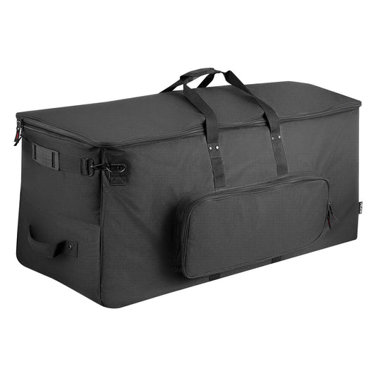 Electronic Drum Kit Bag, 600D, Padded Drum Bag with Wheels, Large 920 x 420 x 410 mm Interior, Lightweight Travel Case with Detachable Dividers, and Multiple Pockets, for Electric Drums, Black