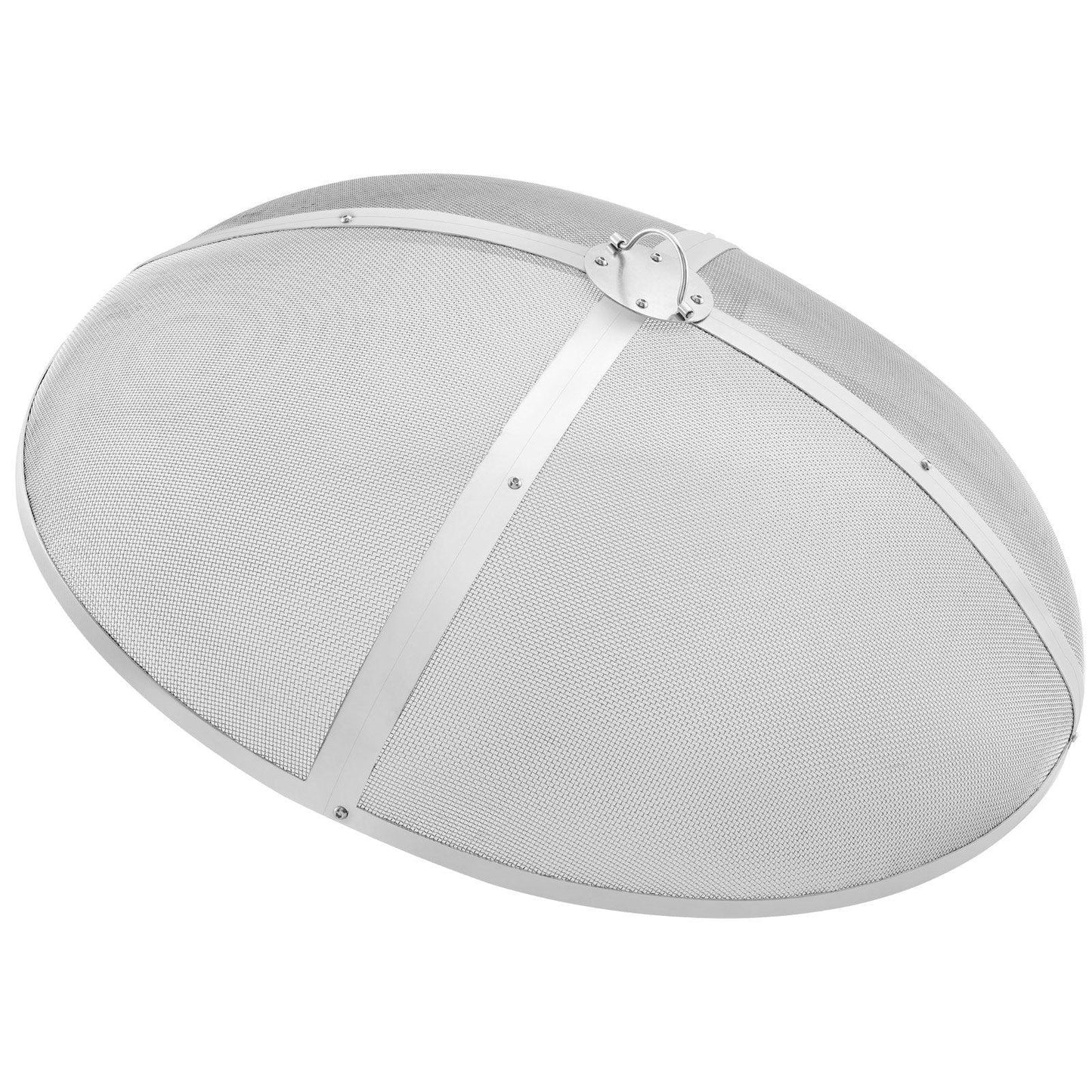VEVOR Fire Pit Spark Screen Round 40", Reinforced Heavy Duty Steel Metal Cover, Outdoor Firepit Lid, Easy-Opening Top Screen Covers Round with Ring Handle for Outdoor Patio Fire Pits Backyard - Mekamart Australia