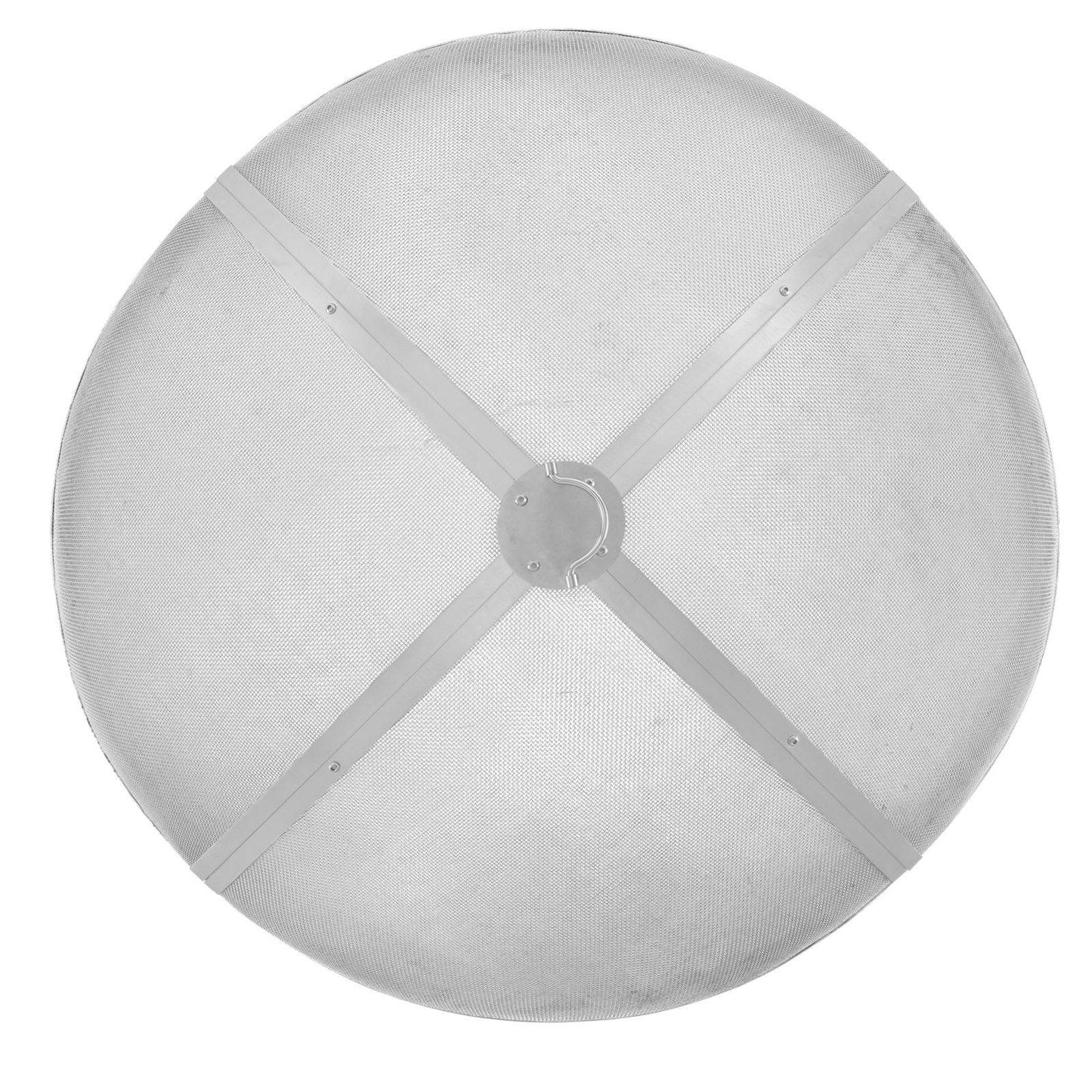 VEVOR Fire Pit Spark Screen Round 40", Reinforced Heavy Duty Steel Metal Cover, Outdoor Firepit Lid, Easy-Opening Top Screen Covers Round with Ring Handle for Outdoor Patio Fire Pits Backyard - Mekamart Australia