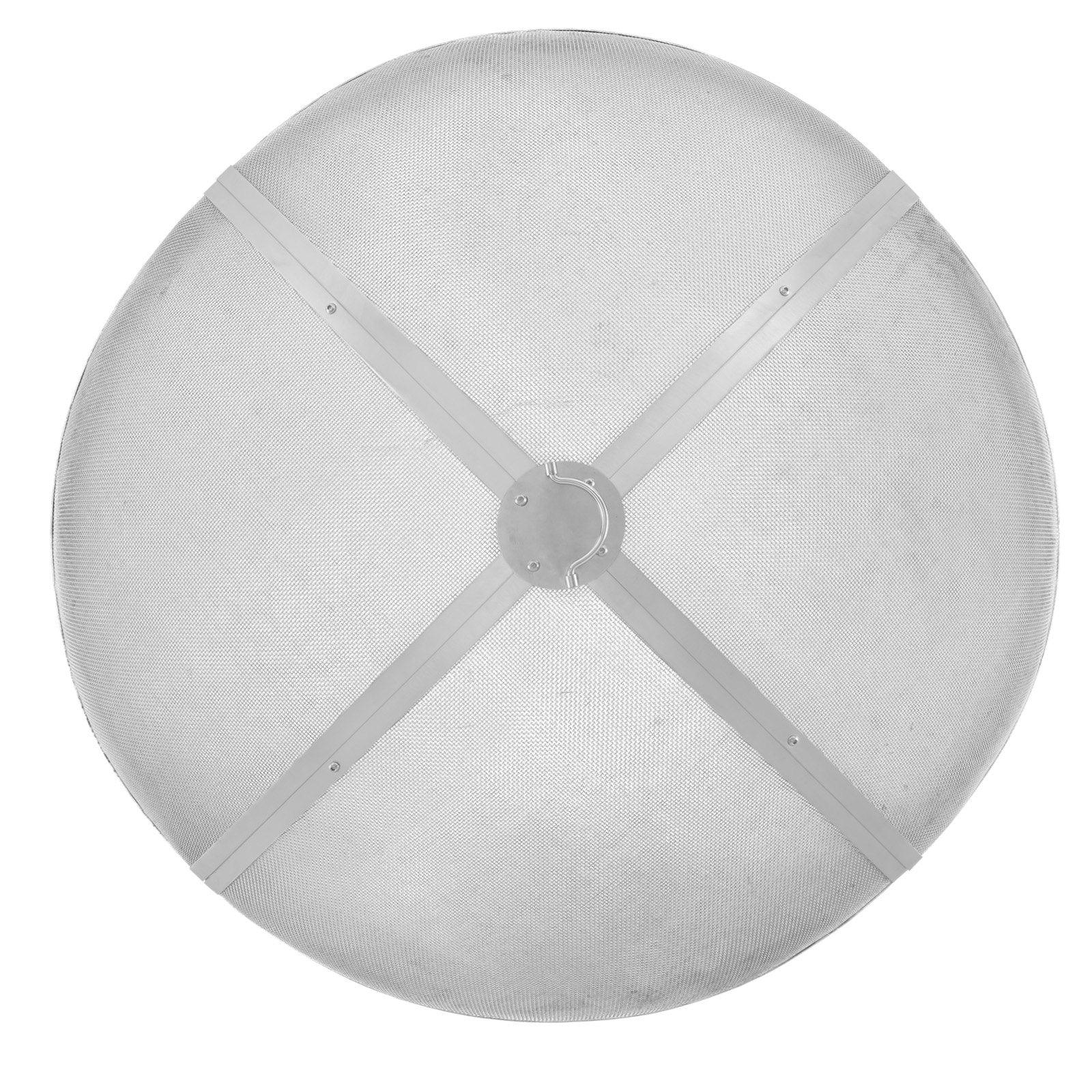 VEVOR Fire Pit Spark Screen Round 40", Reinforced Heavy Duty Steel Metal Cover, Outdoor Firepit Lid, Easy-Opening Top Screen Covers Round with Ring Handle for Outdoor Patio Fire Pits Backyard - Mekamart Australia