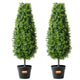 VEVOR 2 Pack 91.4cm Artificial Boxwood Topiary Tree Faux Plant UV Decor In/Outdoor - Mekamart Australia