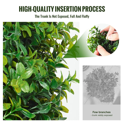 VEVOR 2 Pack 91.4cm Artificial Boxwood Topiary Tree Faux Plant UV Decor In/Outdoor - Mekamart Australia