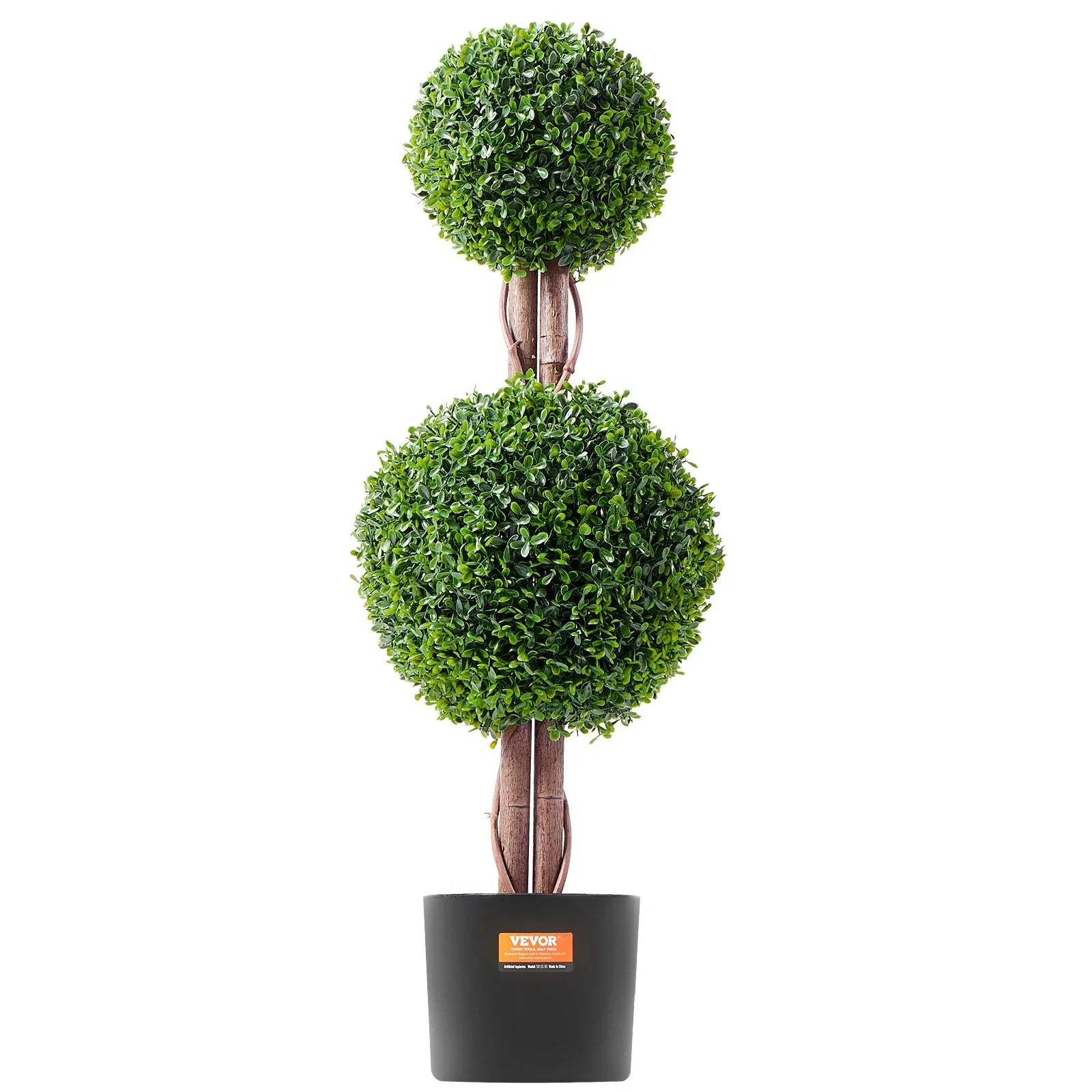 VEVOR 2 Pack 91.4cm Artificial Boxwood Topiary Tree Faux Plant UV Decor In/Outdoor - Mekamart Australia