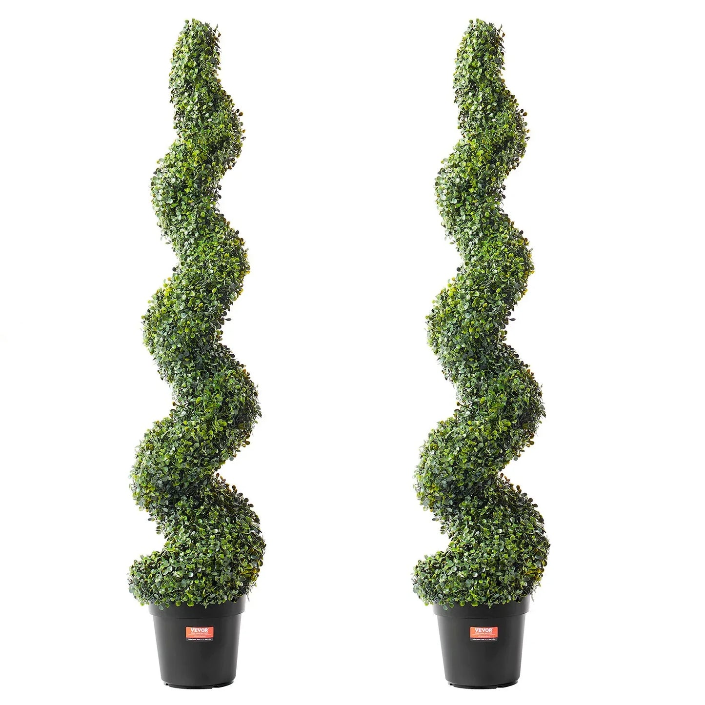 VEVOR 2 Pack 152.4cm Artificial Boxwood Topiary Tree Faux Plant UV Decor In/Outdoor - Mekamart Australia