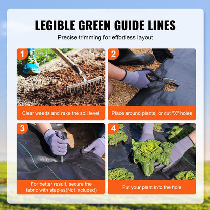 Weed Barrier Landscape Fabric, 3*300FT Heavy Duty Garden Weed Fabric, Woven PP Weed Control Fabric, Driveway Fabric, Geotextile Fabric for Landscaping, Ground Cover, Weed Blocker Weed Mat, Black