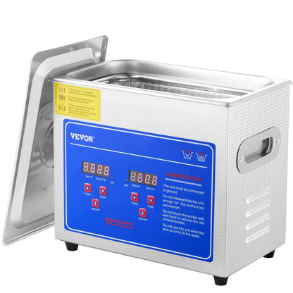 VEVOR Ultrasonic Cleaner Machine 3L Stainless Steel Ultrasonic Cleaning Machine Digital Heater Timer Jewelry Cleaning for Commercial Personal Home Use (3L) - Mekamart Australia