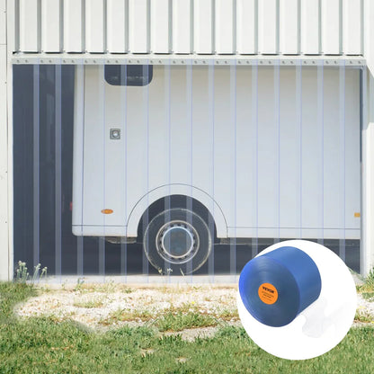 VEVOR Strip Curtain, 2500 cm L x 30.5 cm W x 3 mm Thickness, Clear PVC Smooth Curtain Strip Door Bulk Roll, Plastic Door Strips for Doorways of Supermarket, Garage, Warehouse, Barn, Pet Animal House - Mekamart Australia