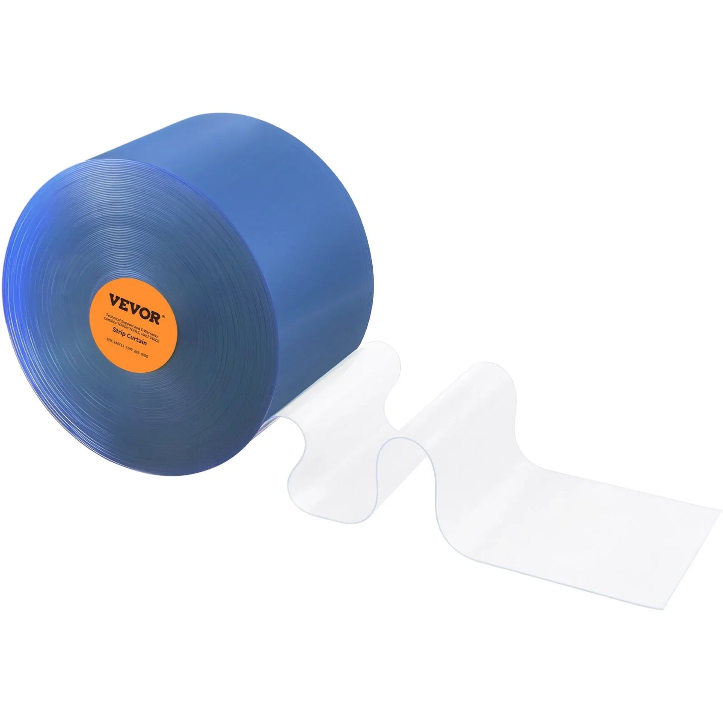VEVOR Strip Curtain, 2500 cm L x 30.5 cm W x 3 mm Thickness, Clear PVC Smooth Curtain Strip Door Bulk Roll, Plastic Door Strips for Doorways of Supermarket, Garage, Warehouse, Barn, Pet Animal House - Mekamart Australia