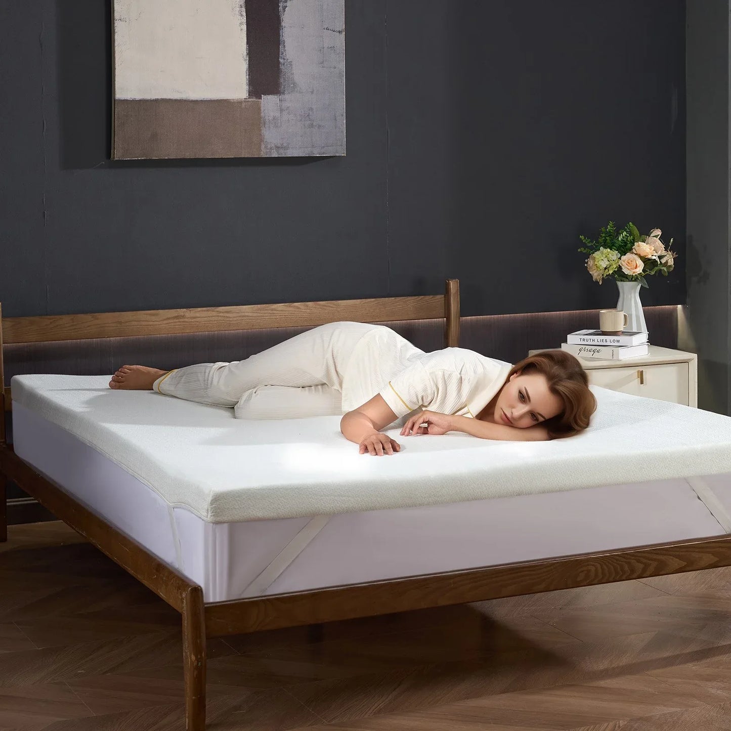 VEVOR Mattress Topper Memory Foam Detachable & Washable Queen 76.2 mm Thickness - Mekamart Australia