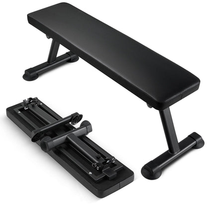 Flat Weight Bench, Foldable Strength Training Bench, Utility Workout Bench for Full Body Workout, 1000 LBS Press Bench for Home Gym Exercise, for Multi-Purpose Weight Training and Ab Exercises