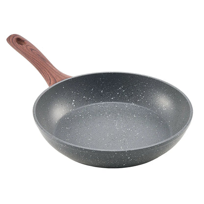 VEVOR Frying Pan Skillet, Aluminum Egg Fry Pans, 3 Piece Set (250, 280, 325 mm), Nonsitck Heavy-Duty Skillets with Heat-Resistant Handle, Chef's Kitchen Cookware, for Gas, Electric, Induction, Grey - Mekamart Australia